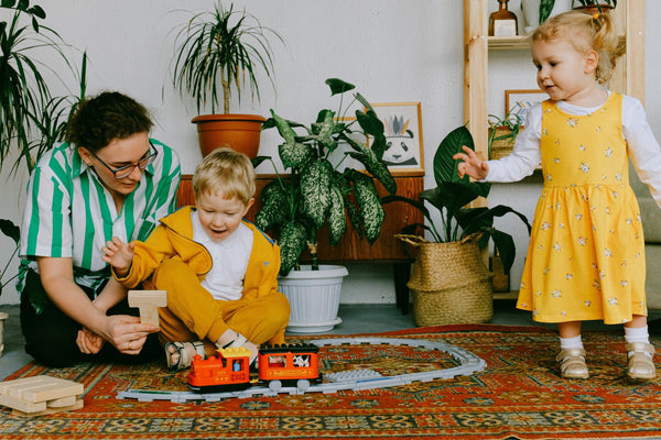 Family in a comfortable home