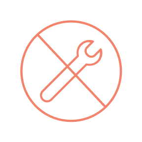Tool-free installation icon