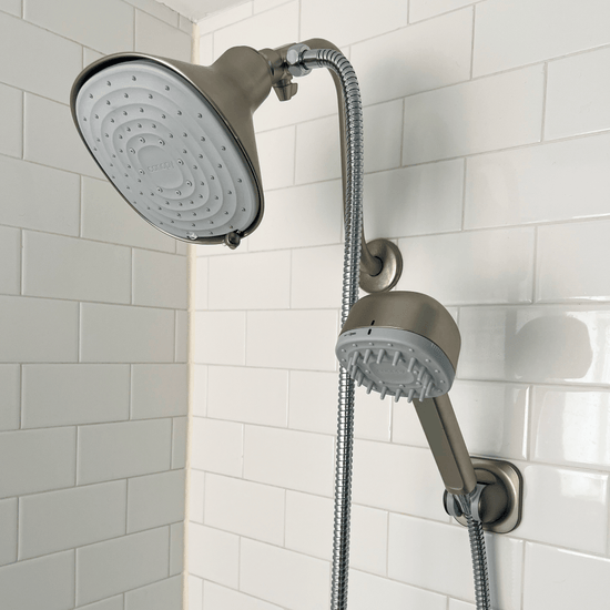 The Shower System | Lifestyle, Installed in Brushed Nickel