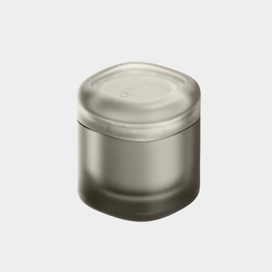 Travel Containers - Sleek frosted glass container with secure twist-top lid, perfect for storing and transporting toiletries, skincare products, and cosmetics while maintaining an elegant, minimalist design - by Canopy