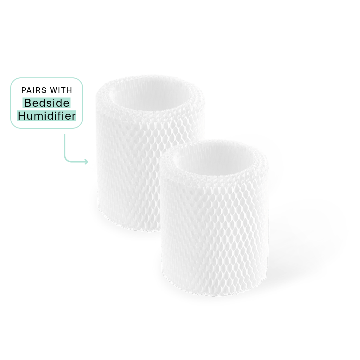 Canopy Bedside Humidifier Filter 2 Pack Replacement Filter for Bedside Humidifier