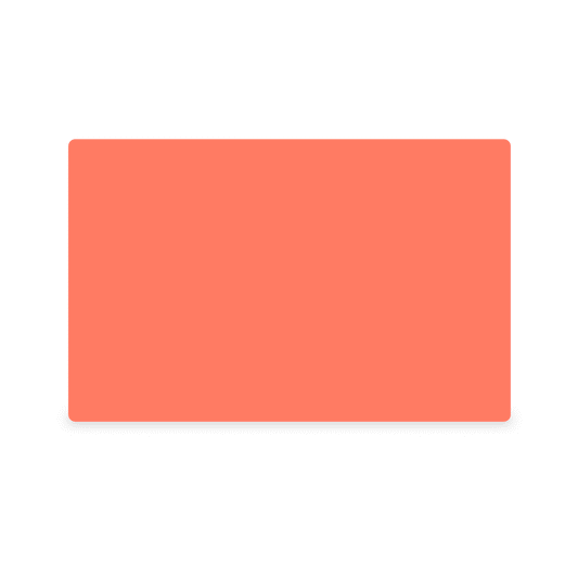 Digital Canopy Gift Card displayed as a coral-colored rectangle, perfect for giving the gift of wellness and comfort through humidifiers, diffusers, and accessories from Canopy