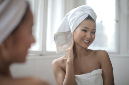 Woman after shower