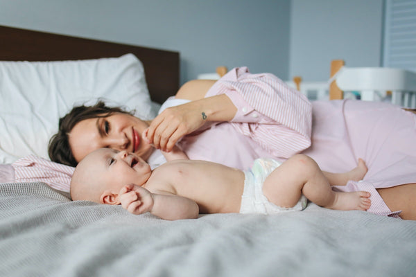 Mother with happy baby