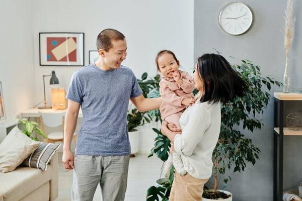 Happy family at home