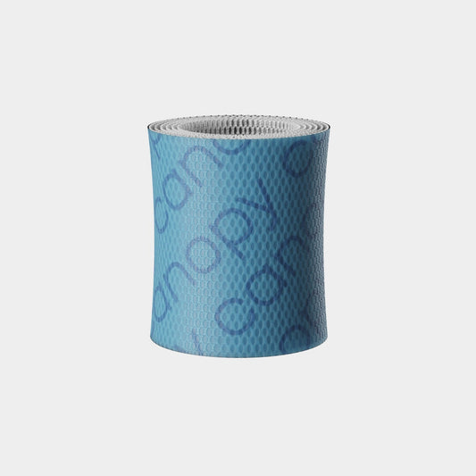 Bedside Humidifier 2.0 Device Filter Subscription - Cylindrical blue antimicrobial replacement filter with textured honeycomb pattern and Canopy logo imprint, featuring wood pulp construction for efficient water filtration and evaporation