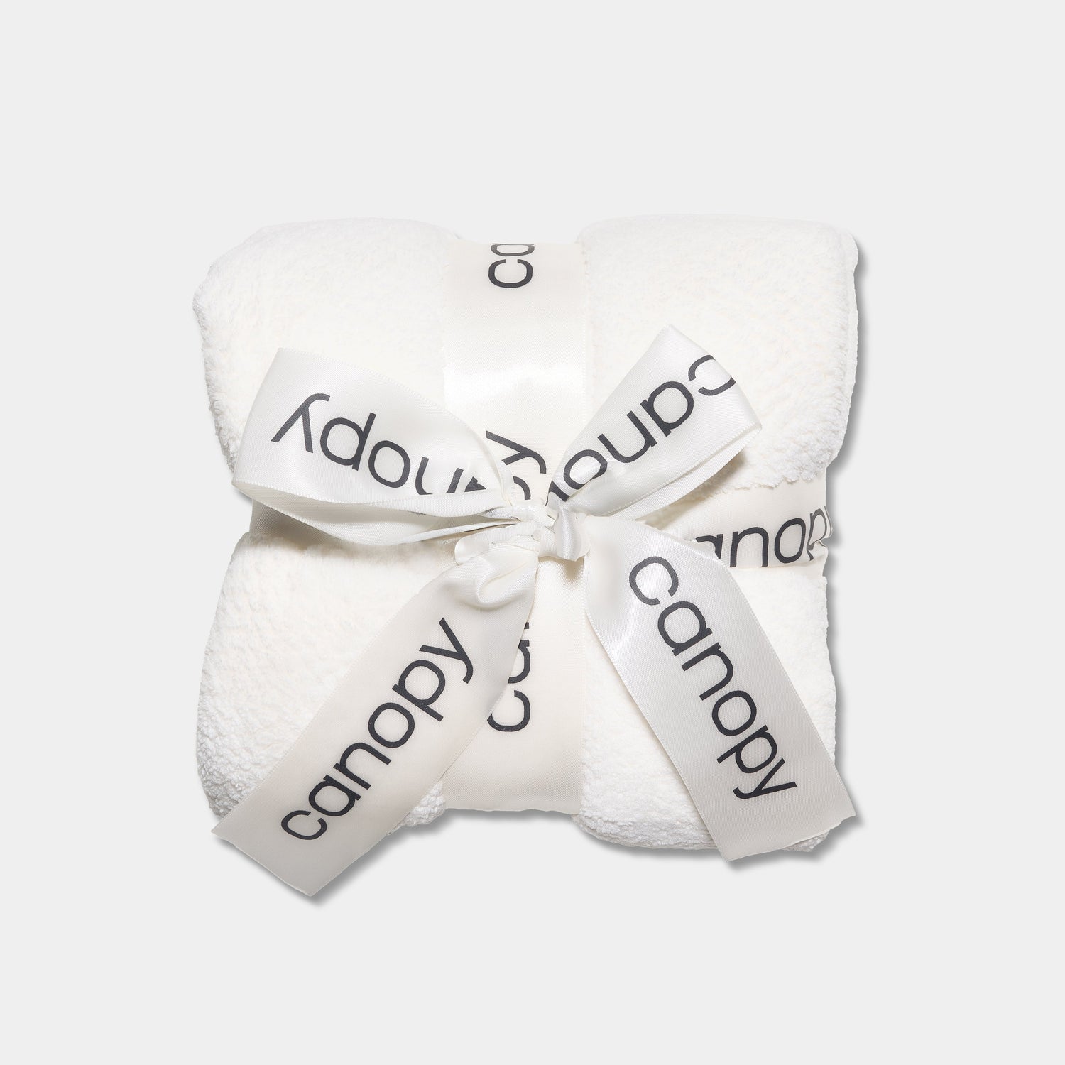 Plush Hair Towel | White, beige, soft towel