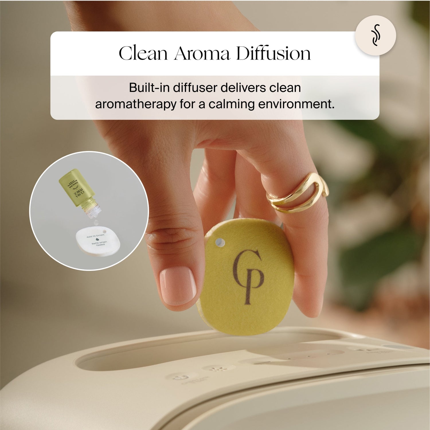Clara Peirce x Canopy Air Purifier | Lifestyle, clean aroma diffusion: built-in diffuser delivers clean aromatherapy for a calming environment