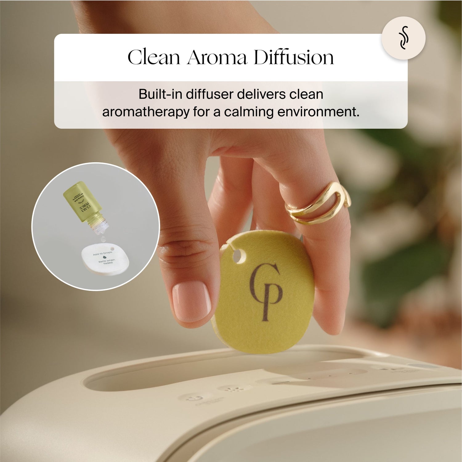 Clara Peirce x Canopy Air Purifier | Lifestyle, clean aroma diffusion: built-in diffuser delivers clean aromatherapy for a calming environment