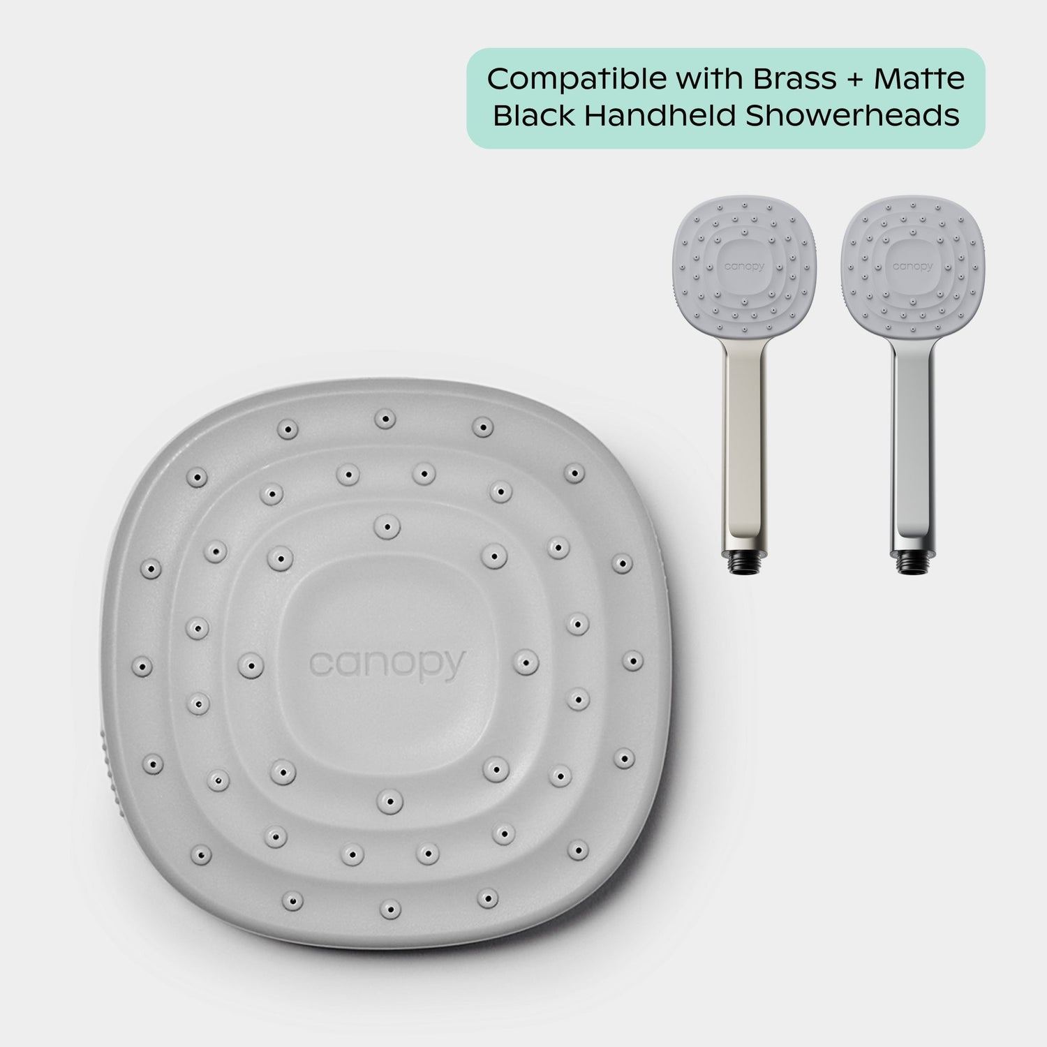 Handheld Showerhead Faceplate | brushed nickel, compatible with