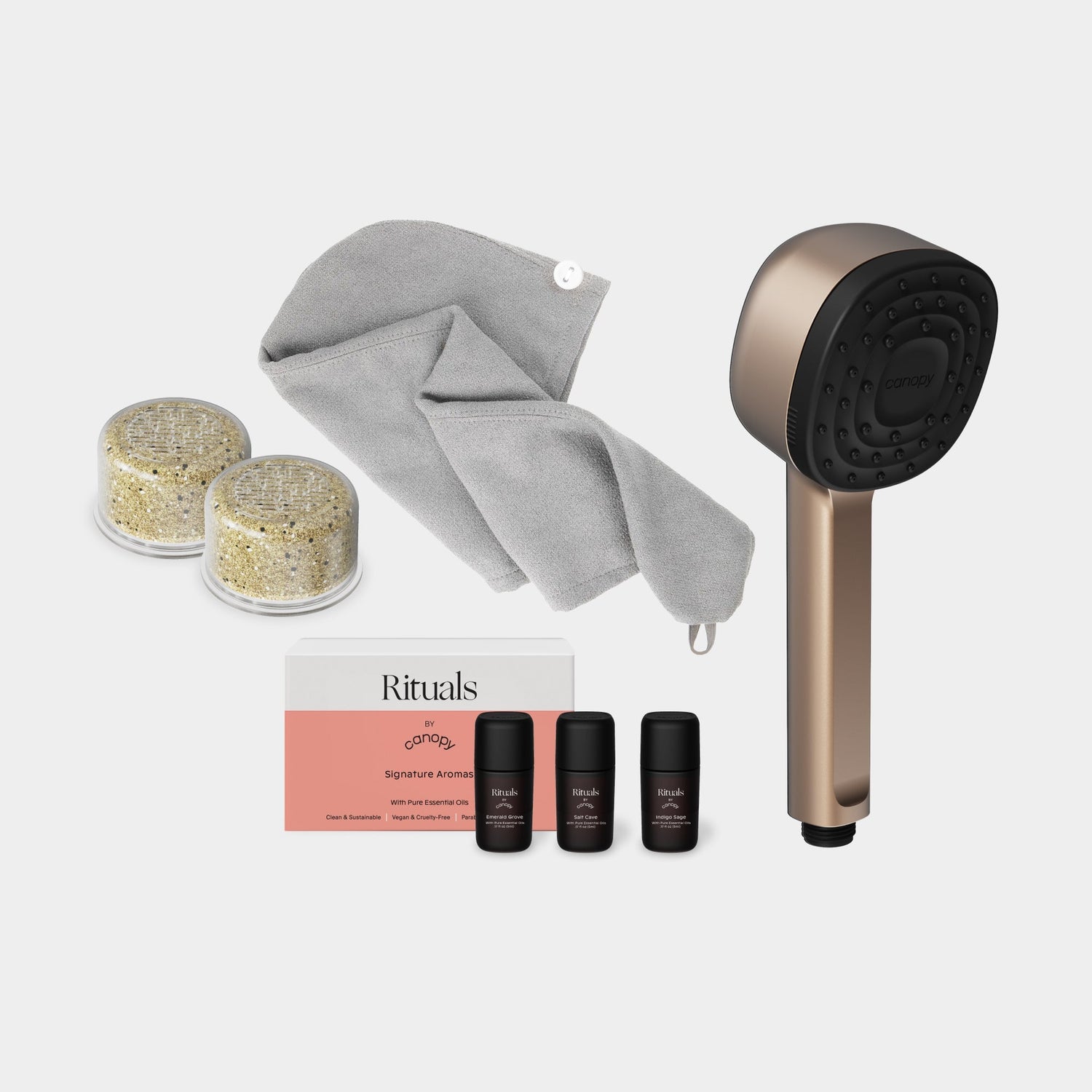 Handheld Filtered Showerhead Bundle | Brass