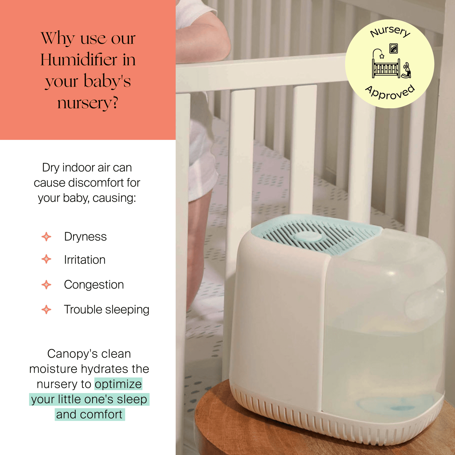 Nursery Humidifier | Lifestyle, why use our humidifier in your baby's nursery