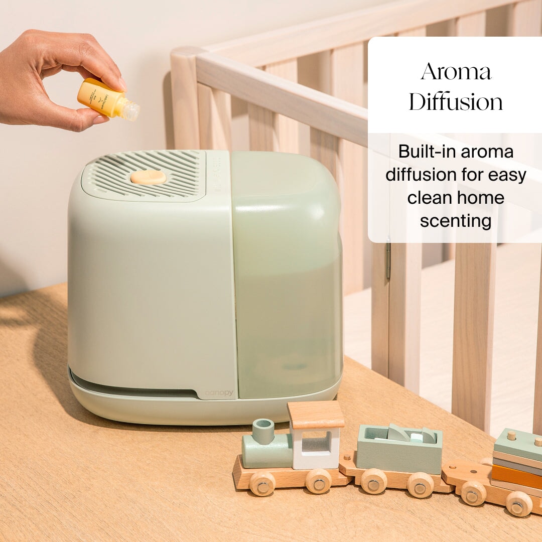 Nursery Humidifier 2.0 | Lifestyle, built-in aroma diffusion for easy clean home scenting