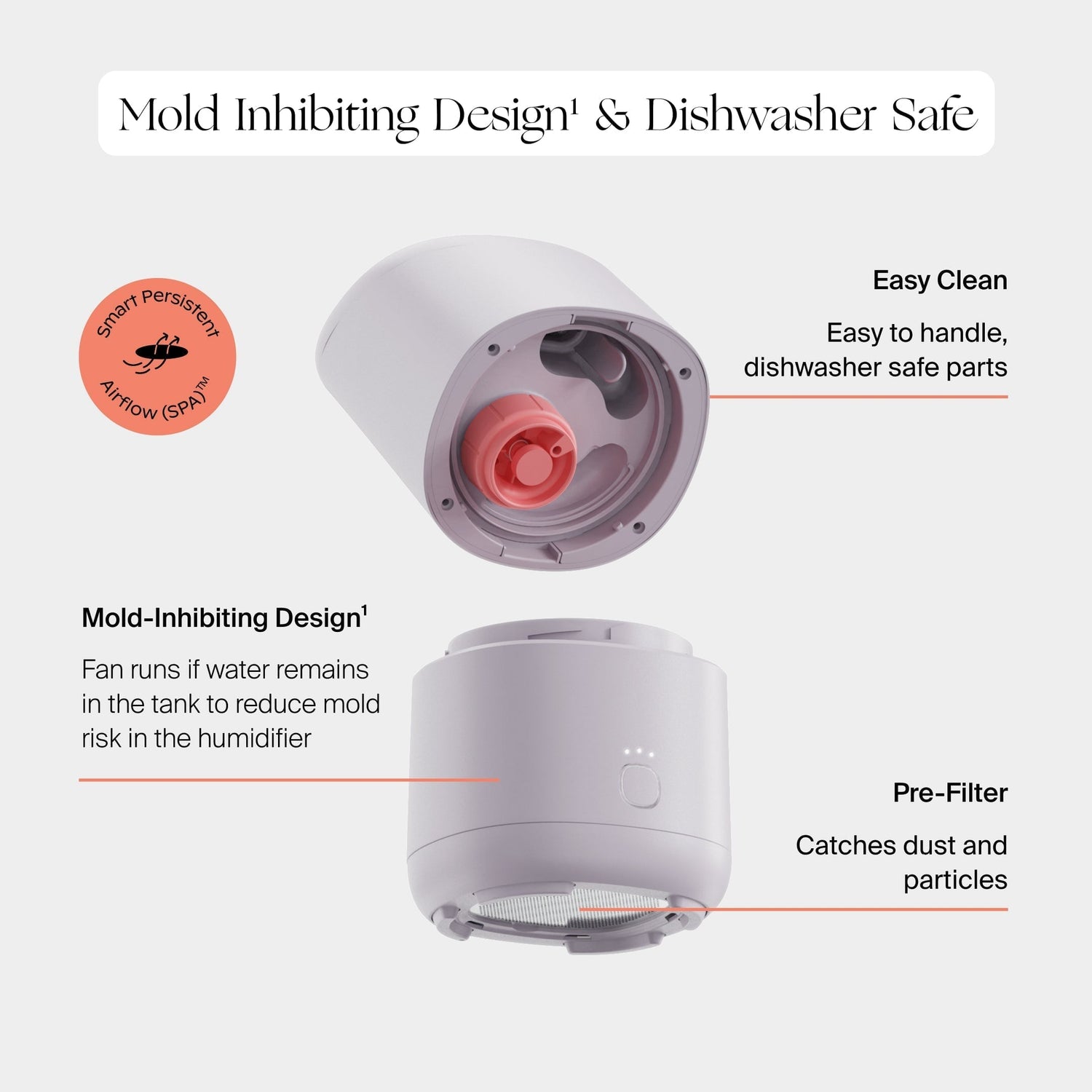 Being Frenshe Portable Humidifier Set | Lifestyle, Mold Inhibiting & Dishwasher Safe