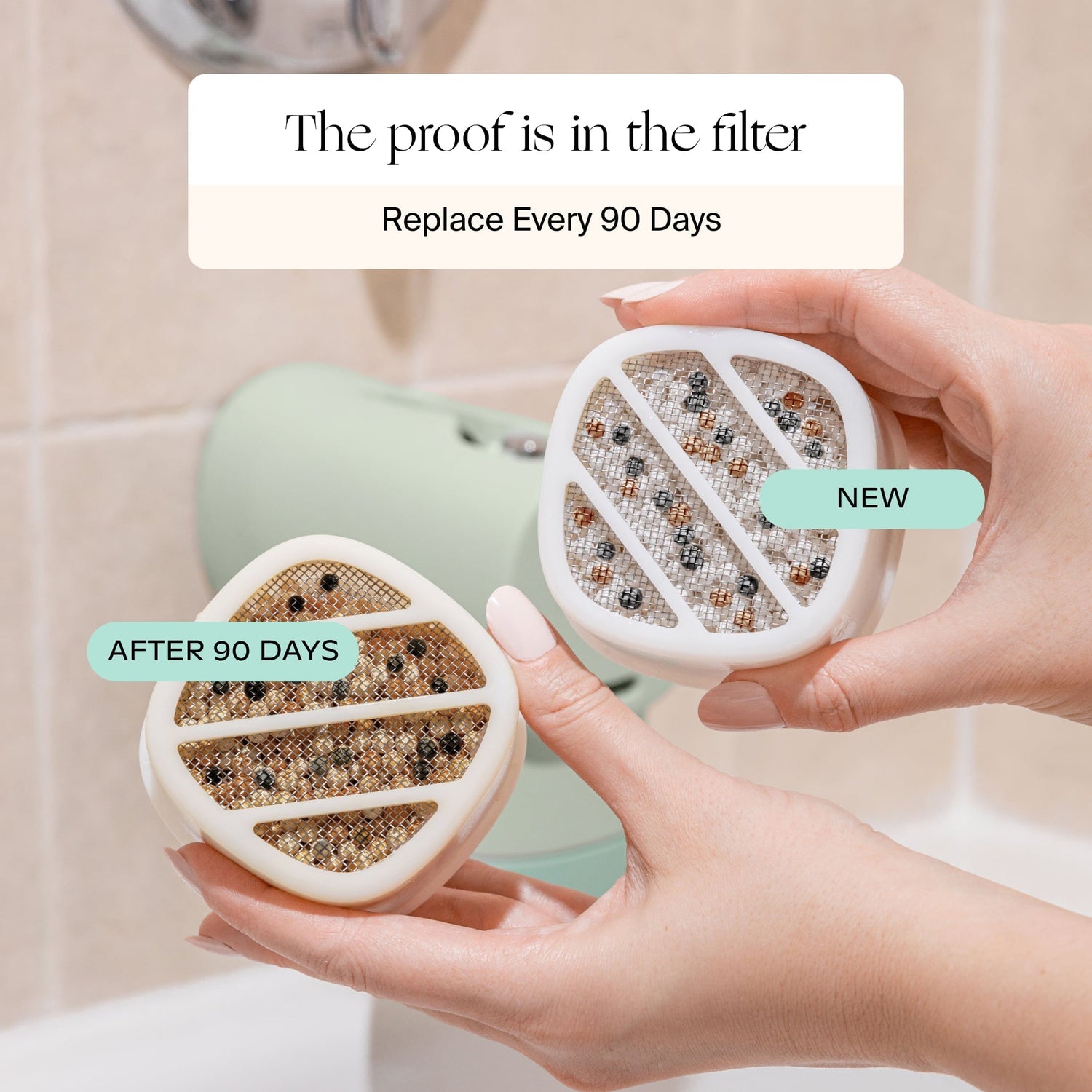 Baby Bath Tub Filter | Lifestyle, the proof is in the filter; replace every 90 days