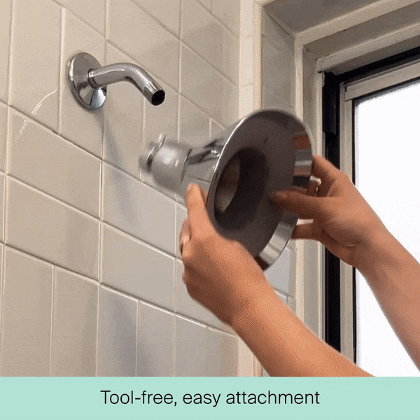 Filtered Showerhead Bundle | Lifestyle, Tool-free, easy attachment