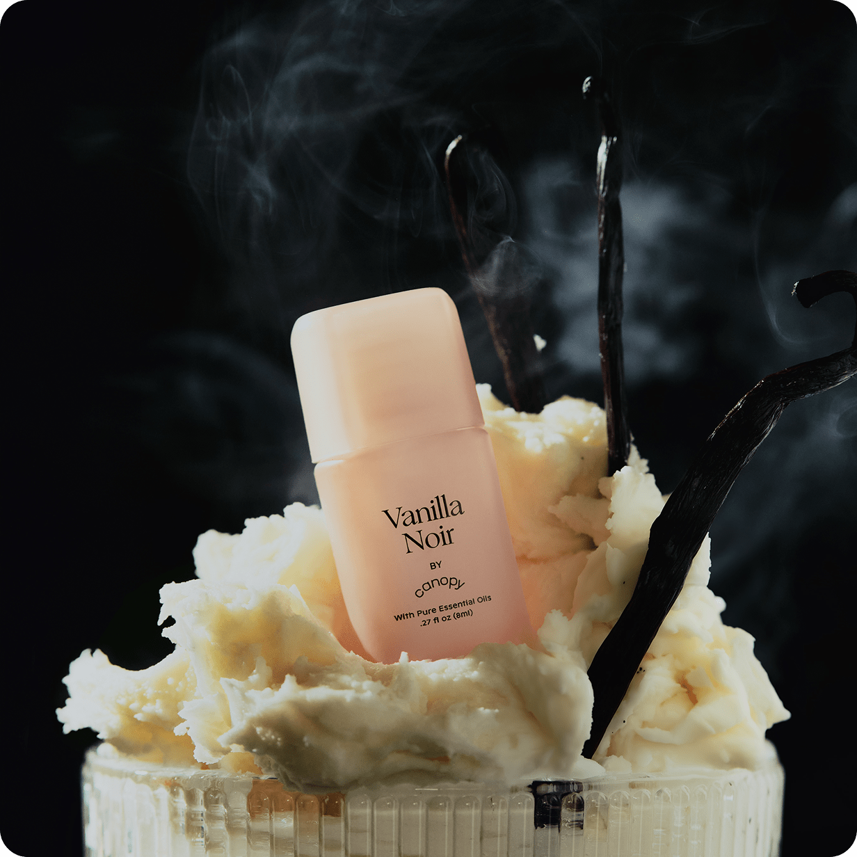 Vanilla Noir Aroma |A luxury gourmand scent that can help you set the mood with notes of coffee, soft musk, and spiced rum for a grounding vanilla blend that’s anything but basic, lifestyle